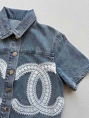 Colestore Chanel Lace CC Denim Shirt Jacket  - 3