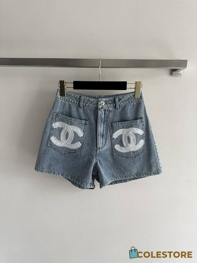 Colestore Chanel Lace CC Denim Short - 1