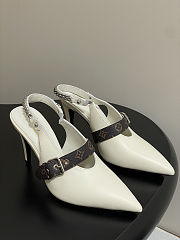 Colestore Louis Vuitton LV Vibe Slingback Pump White - 1