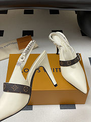 Colestore Louis Vuitton LV Vibe Slingback Pump White - 6