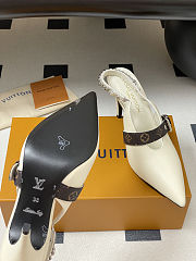 Colestore Louis Vuitton LV Vibe Slingback Pump White - 4