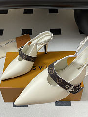 Colestore Louis Vuitton LV Vibe Slingback Pump White - 2