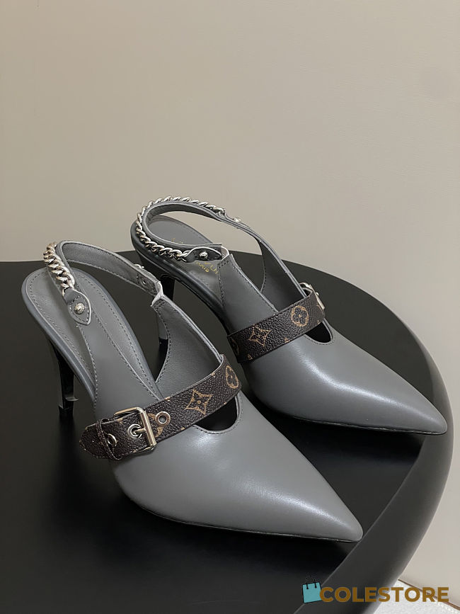 Colestore Louis Vuitton LV Vibe Slingback Pump Gray - 1
