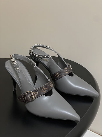 Colestore Louis Vuitton LV Vibe Slingback Pump Gray