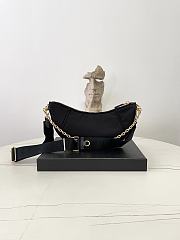 Colestore Prada Demi-lune Re-Nylon Shoulder Bag Black 13.5x30x6cm - 3