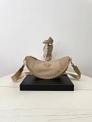 Colestore Prada Demi-lune Re-Nylon Shoulder Bag Camel Brown 13.5x30x6cm - 1
