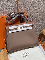 Colestore Hermes Herbag Zip 31 bag Turned Inside Out Camel Brown 31x25x10cm - 1