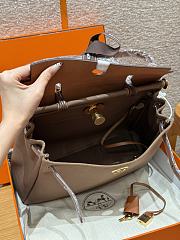 Colestore Hermes Herbag Zip 31 bag Turned Inside Out Camel Brown 31x25x10cm - 6