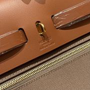 Colestore Hermes Herbag Zip 31 bag Turned Inside Out Camel Brown 31x25x10cm - 4