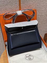 Colestore Hermes Herbag Zip 31 bag Turned Inside Out Blue Navy/Noir 31x25x10cm - 4