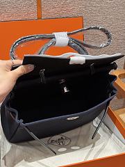 Colestore Hermes Herbag Zip 31 bag Turned Inside Out Blue Navy/Noir 31x25x10cm - 3