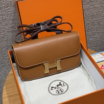Colestore Hermes Constance Elan Epsom Caramel Gold 24x14x8cm
