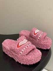 Colestore Balenciaga Women's Furry Platform Sandal in Pink - 1