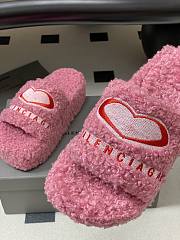 Colestore Balenciaga Women's Furry Platform Sandal in Pink - 6