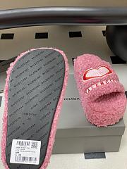 Colestore Balenciaga Women's Furry Platform Sandal in Pink - 4