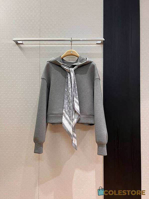 Colestore Louis Vuitton Cropped Monogram Scarf Hoodie - 1