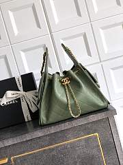 Colestore Chanel 25 Small Handbag Grained Calfskin & Gold-Tone Metal Forest Green 30x26x14cm - 1