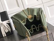 Colestore Chanel 25 Small Handbag Grained Calfskin & Gold-Tone Metal Forest Green 30x26x14cm - 6