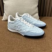 Colestore Chanel Trainers Shiny Calfskin, Calfskin & Suede Calfskin Light Blue & White - 1