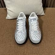 Colestore Chanel Trainers Shiny Calfskin, Calfskin & Suede Calfskin Silver & White - 6
