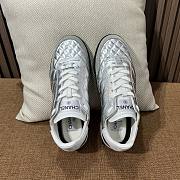 Colestore Chanel Trainers Shiny Calfskin, Calfskin & Suede Calfskin Silver & White - 3