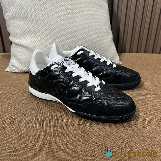 Colestore Chanel Trainers Shiny Calfskin, Calfskin & Suede Calfskin Black & White - 1