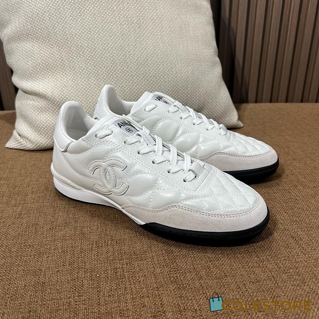 Colestore Chanel Trainers Shiny Calfskin, Calfskin & Suede Calfskin White - 1