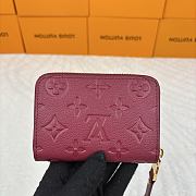 Colestore Louis Vuitton Zippy Coin Purse Burgundy/Red  11x8x1cm - 1