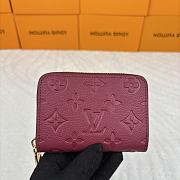 Colestore Louis Vuitton Zippy Coin Purse Burgundy/Red  11x8x1cm - 5