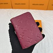 Colestore Louis Vuitton Zippy Coin Purse Burgundy/Red  11x8x1cm - 3