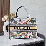 Colestore Dior Souvenir Medium Dior Book Tote Natural Raffia and Multicolour 36cm - 1