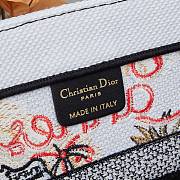 Colestore Dior Souvenir Medium Dior Book Tote Natural Raffia and Multicolour 36cm - 3