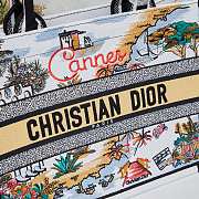 Colestore Dior Souvenir Medium Dior Book Tote Natural Raffia and Multicolour 36cm - 2