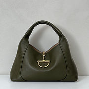 Colestore Gucci Softbit Maxi Shoulder Bag Forest Green Leather 46x26x16cm - 1