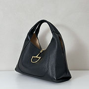 Colestore Gucci Softbit Maxi Shoulder Bag Black Leather 46x26x16cm - 4