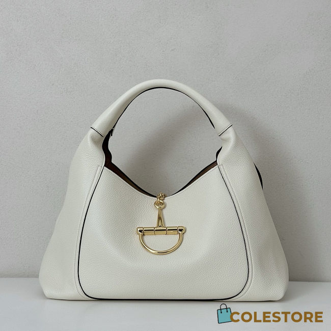 Colestore Gucci Softbit Maxi Shoulder Bag White Leather 46x26x16cm - 1