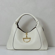 Colestore Gucci Softbit Maxi Shoulder Bag White Leather 46x26x16cm - 1