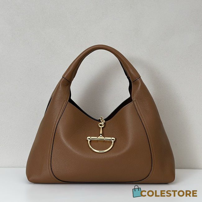 Colestore Gucci Softbit Maxi Shoulder Bag Brown Leather 46x26x16cm - 1