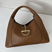 Colestore Gucci Softbit Maxi Shoulder Bag Brown Leather 46x26x16cm - 3