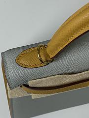 Colestore Hermes Kelly Bag Grey & Gold 25cm - 3