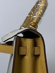Colestore Hermes Kelly Bag Grey & Gold 25cm - 2
