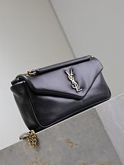 Colestore YSL Saint Laurent Calypso Leather Shoulder Bag Black 26×14×7cm - 6