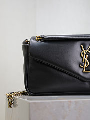 Colestore YSL Saint Laurent Calypso Leather Shoulder Bag Black 26×14×7cm - 5
