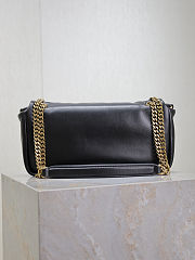 Colestore YSL Saint Laurent Calypso Leather Shoulder Bag Black 26×14×7cm - 4