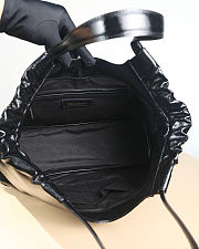Colestore YSL Yves Saint Laurent Patent Leather Hobo Black 43x27x13cm - 2