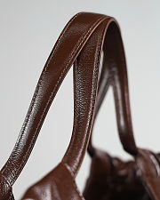 Colestore YSL Yves Saint Laurent Patent Leather Hobo Brown 43x27x13cm - 2