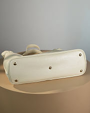 Colestore YSL Yves Saint Laurent Patent Leather Hobo White 43x27x13cm - 2