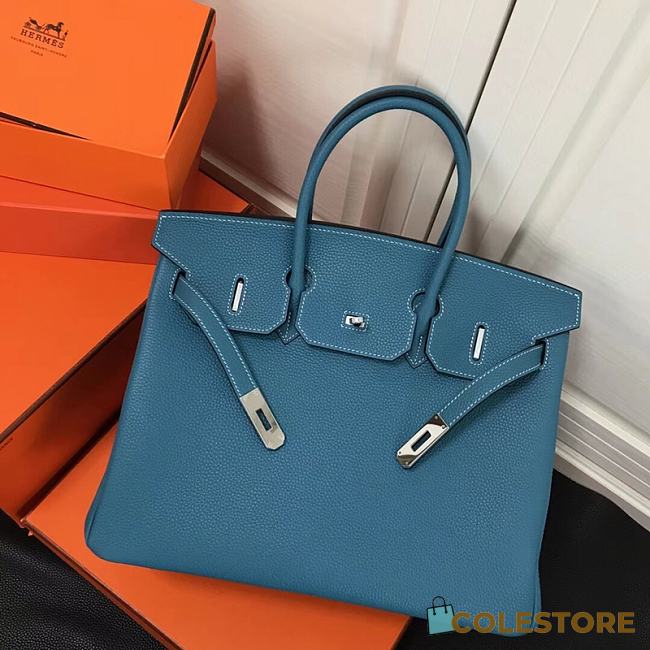 Colestore Hermes Birkin Togo Leather Teal Blue 30cm - 1