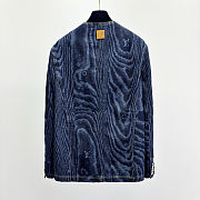 Colestore Louis Vuitton Chic Collarless Denim Jacket - 2