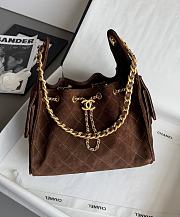 Colestore Chanel 25 Small Handbag Grained Calfskin & Gold-Tone Metal Brown 30x26x14cm - 1